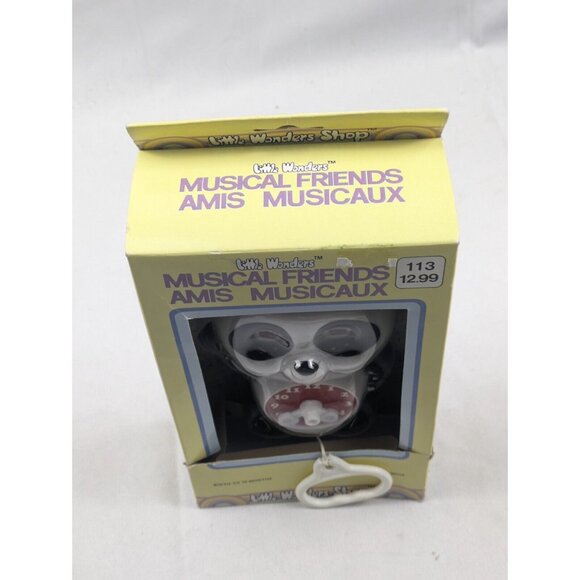 Vtg Little Wonders Shop Musical Friends Panda Bear Clock Pull String Baby Toy - Picture 14 of 15